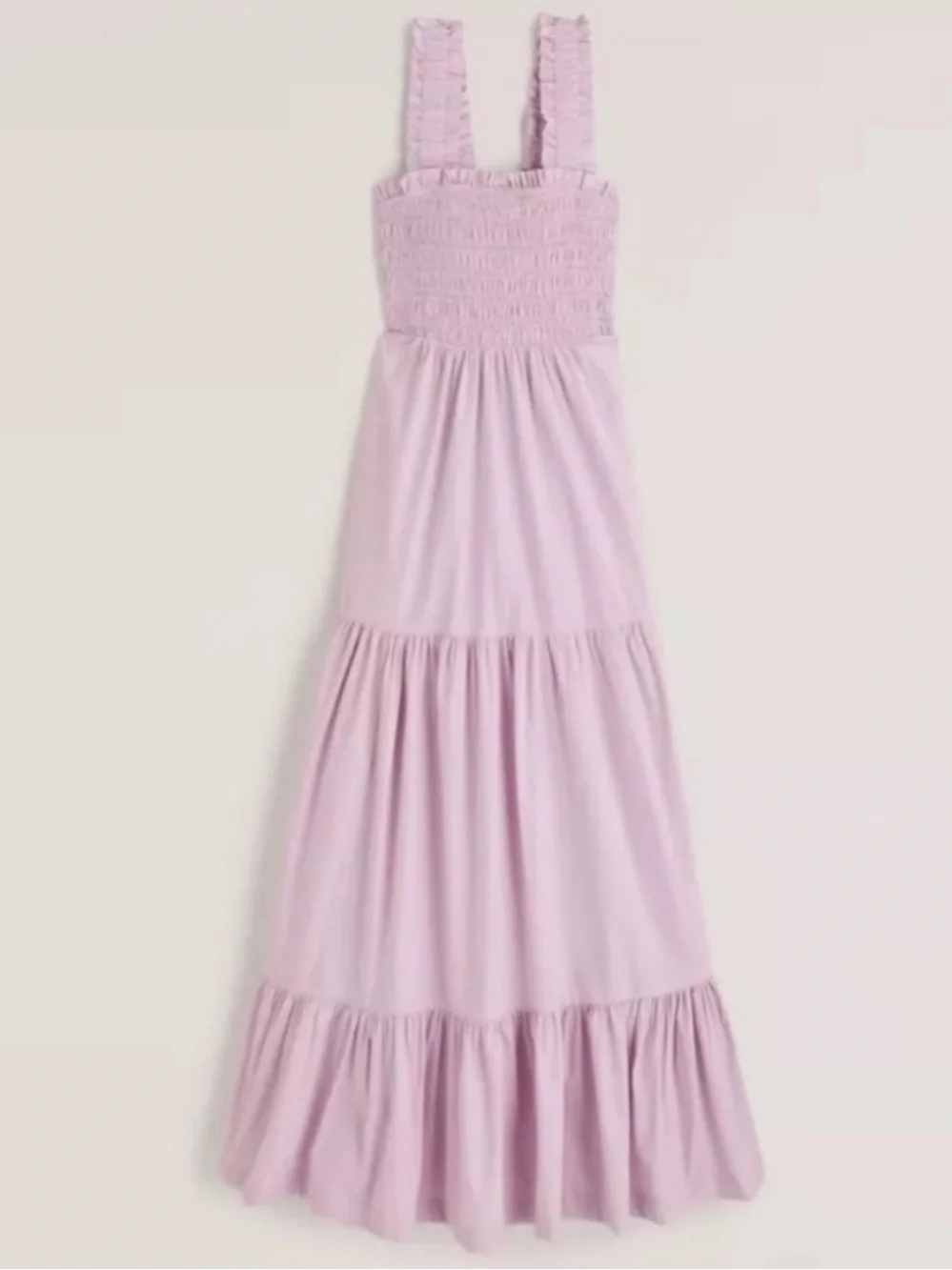 Abercrombie & Fitch Smocked Bodice Easy Maxi Dress in Lavender Size S
